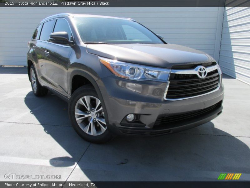 Predawn Gray Mica / Black 2015 Toyota Highlander XLE