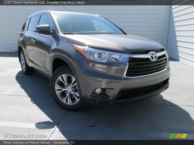 Predawn Gray Mica / Black 2015 Toyota Highlander XLE