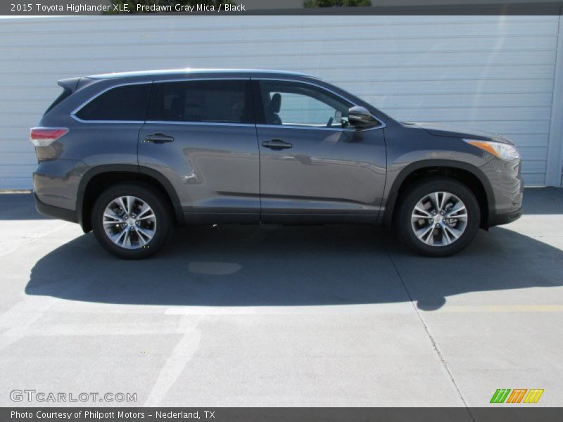 Predawn Gray Mica / Black 2015 Toyota Highlander XLE