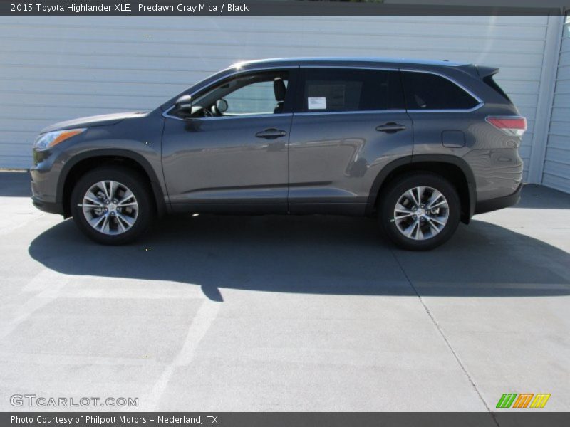 Predawn Gray Mica / Black 2015 Toyota Highlander XLE