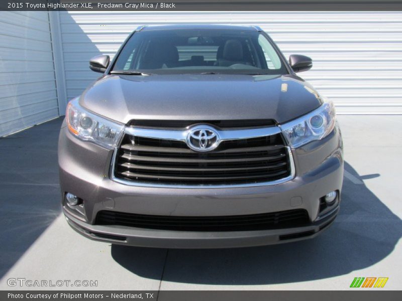 Predawn Gray Mica / Black 2015 Toyota Highlander XLE