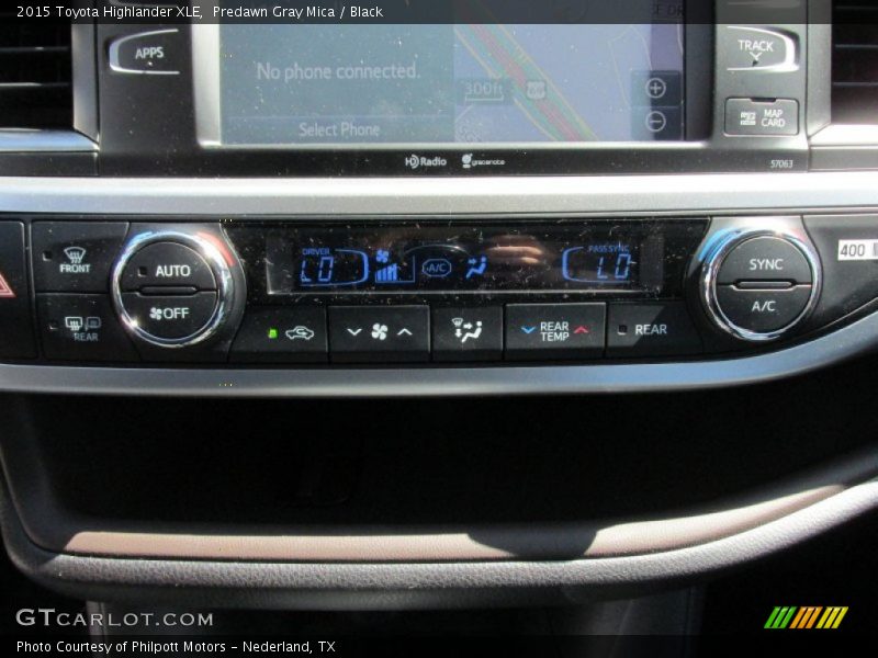 Predawn Gray Mica / Black 2015 Toyota Highlander XLE