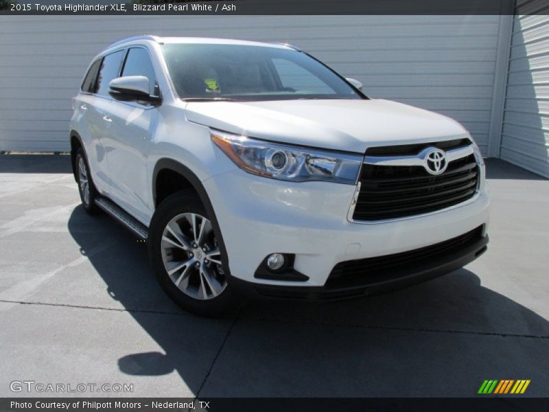 Blizzard Pearl White / Ash 2015 Toyota Highlander XLE