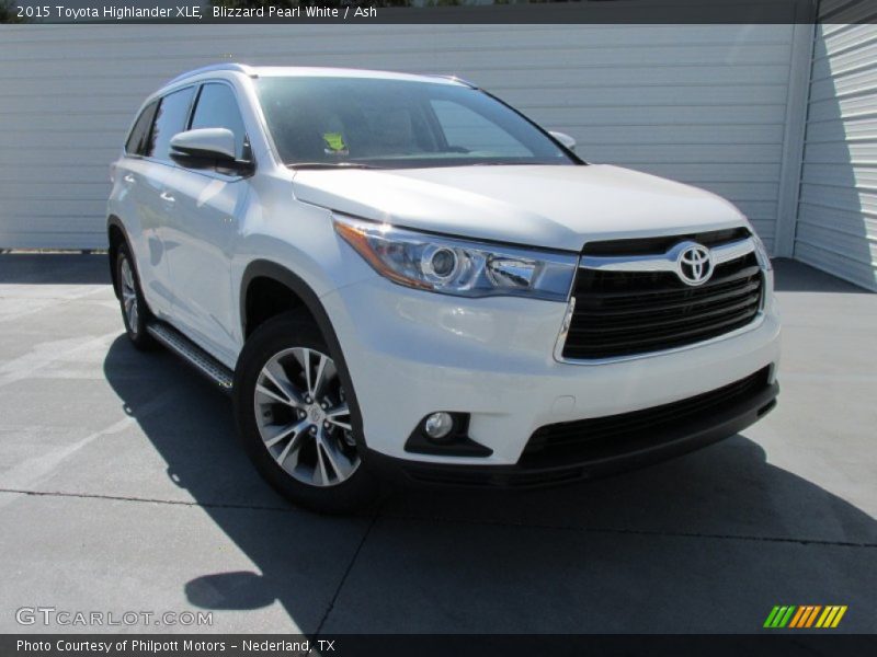 Blizzard Pearl White / Ash 2015 Toyota Highlander XLE