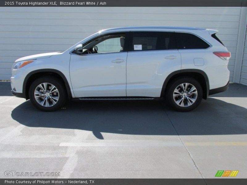 Blizzard Pearl White / Ash 2015 Toyota Highlander XLE