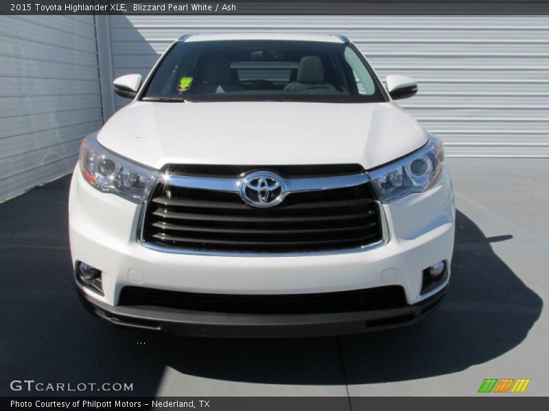 Blizzard Pearl White / Ash 2015 Toyota Highlander XLE