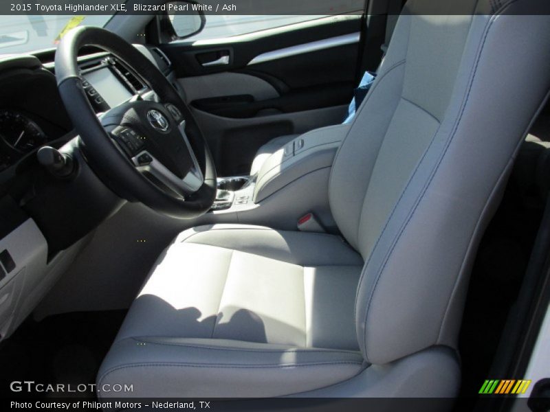 Blizzard Pearl White / Ash 2015 Toyota Highlander XLE