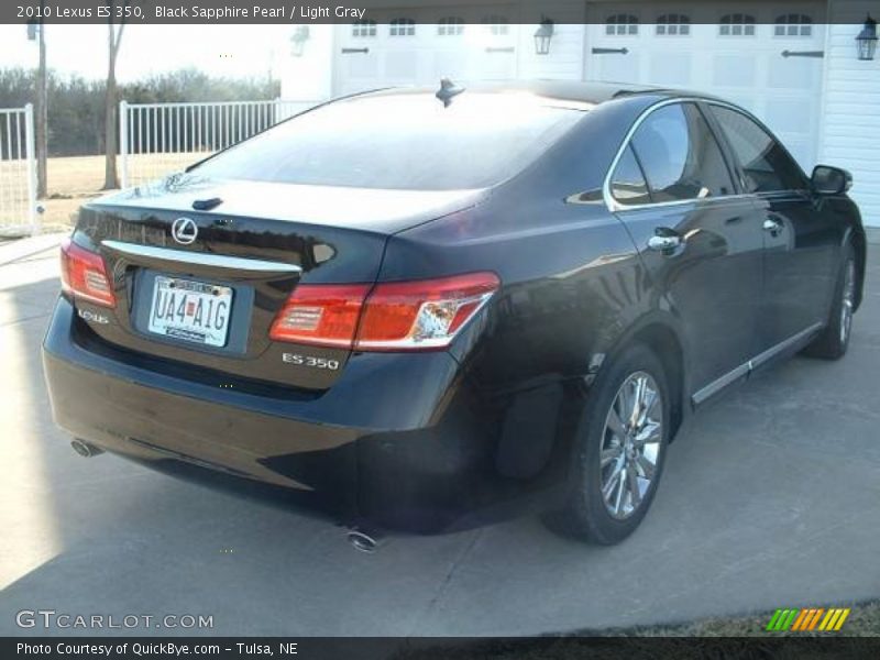 Black Sapphire Pearl / Light Gray 2010 Lexus ES 350