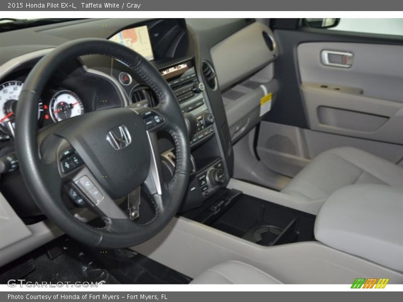 Taffeta White / Gray 2015 Honda Pilot EX-L