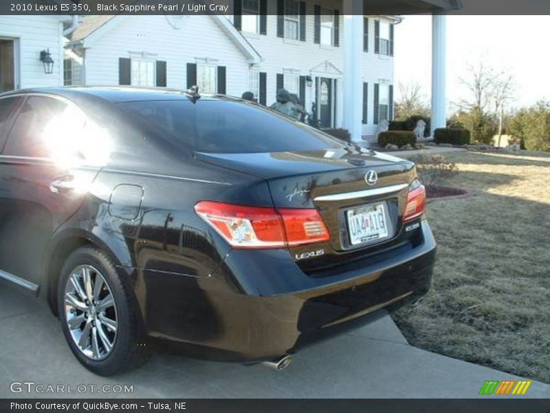 Black Sapphire Pearl / Light Gray 2010 Lexus ES 350