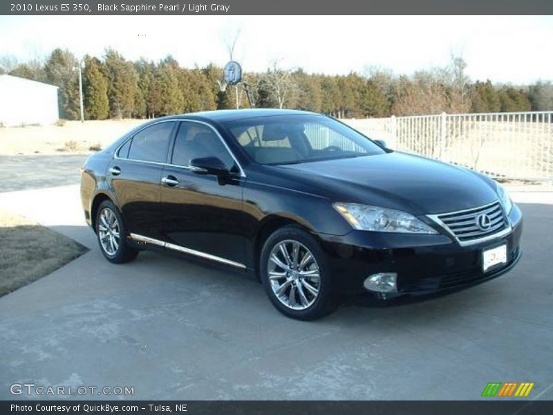 Black Sapphire Pearl / Light Gray 2010 Lexus ES 350