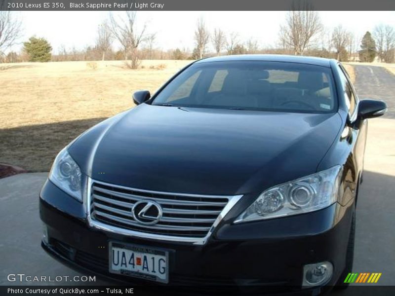 Black Sapphire Pearl / Light Gray 2010 Lexus ES 350