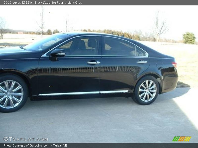 Black Sapphire Pearl / Light Gray 2010 Lexus ES 350