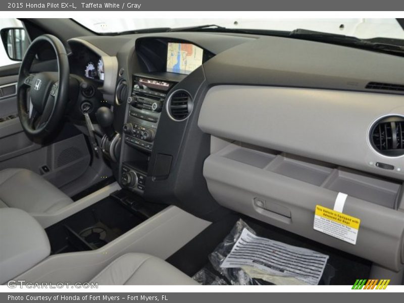 Taffeta White / Gray 2015 Honda Pilot EX-L