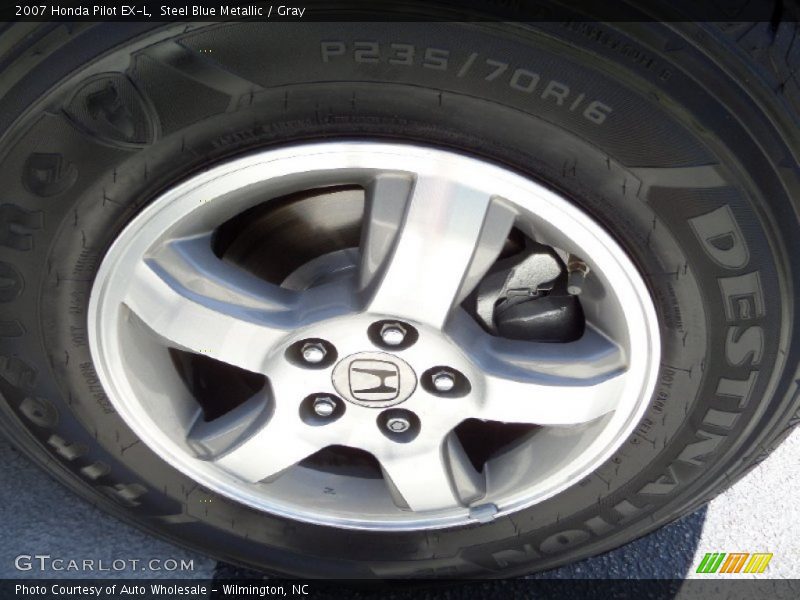 Steel Blue Metallic / Gray 2007 Honda Pilot EX-L