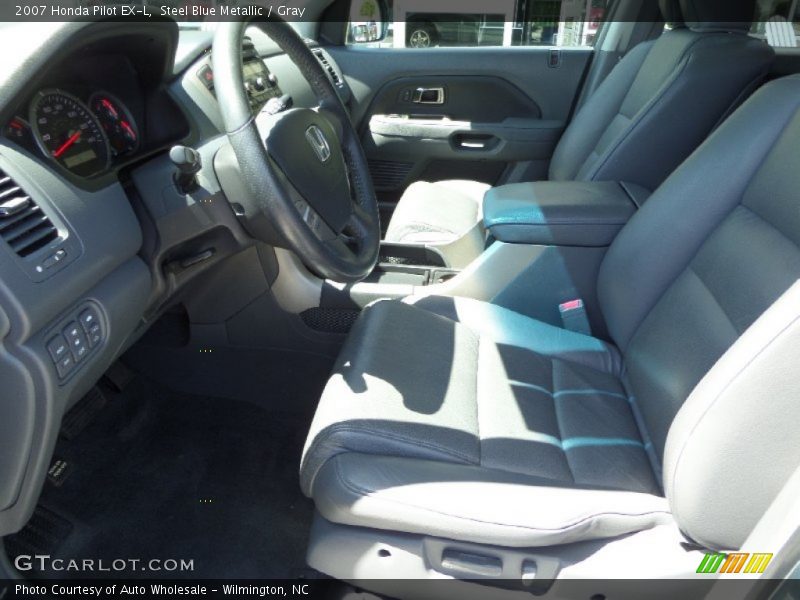 Steel Blue Metallic / Gray 2007 Honda Pilot EX-L