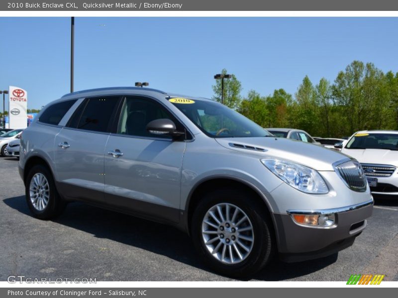 Quicksilver Metallic / Ebony/Ebony 2010 Buick Enclave CXL