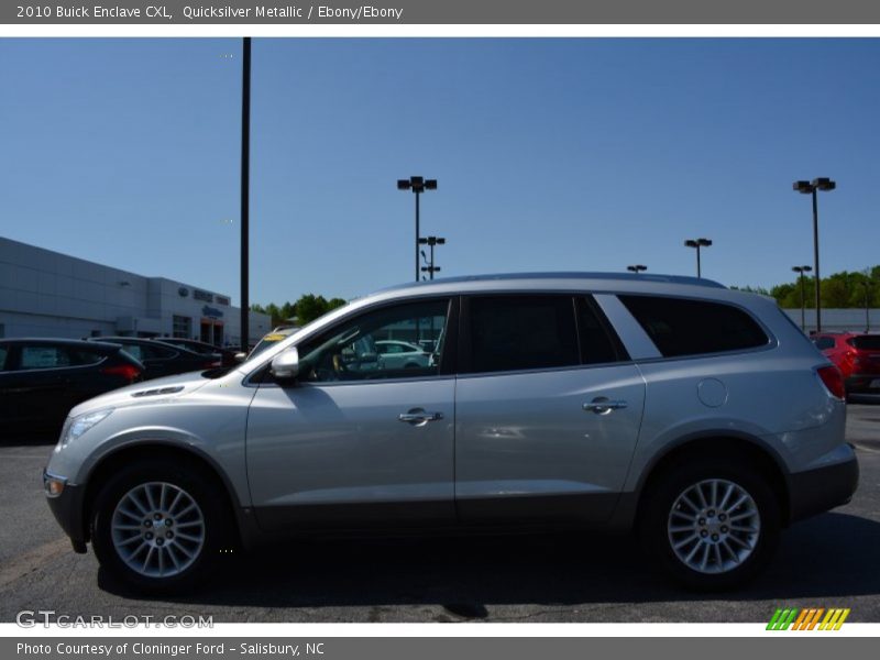 Quicksilver Metallic / Ebony/Ebony 2010 Buick Enclave CXL