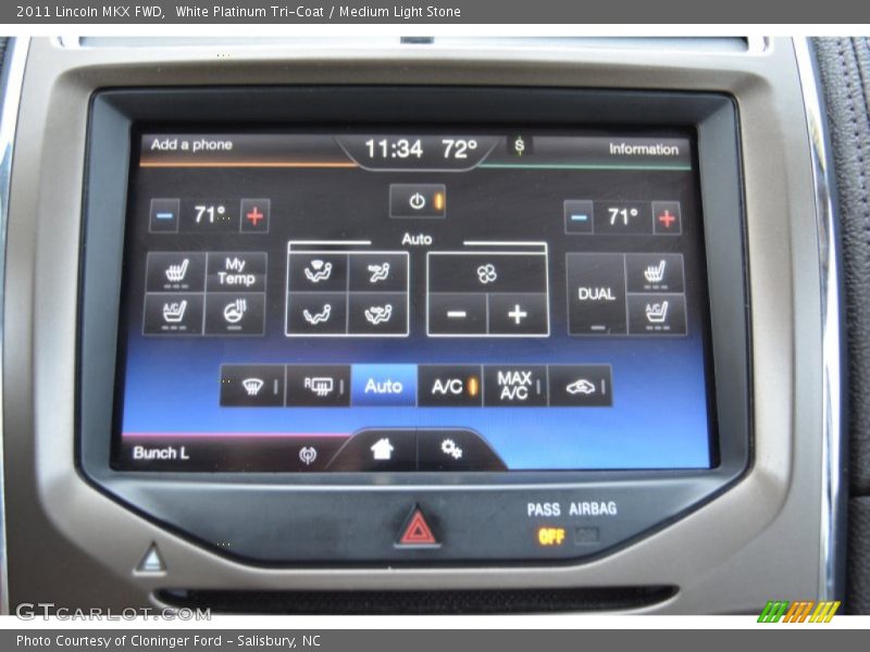 White Platinum Tri-Coat / Medium Light Stone 2011 Lincoln MKX FWD