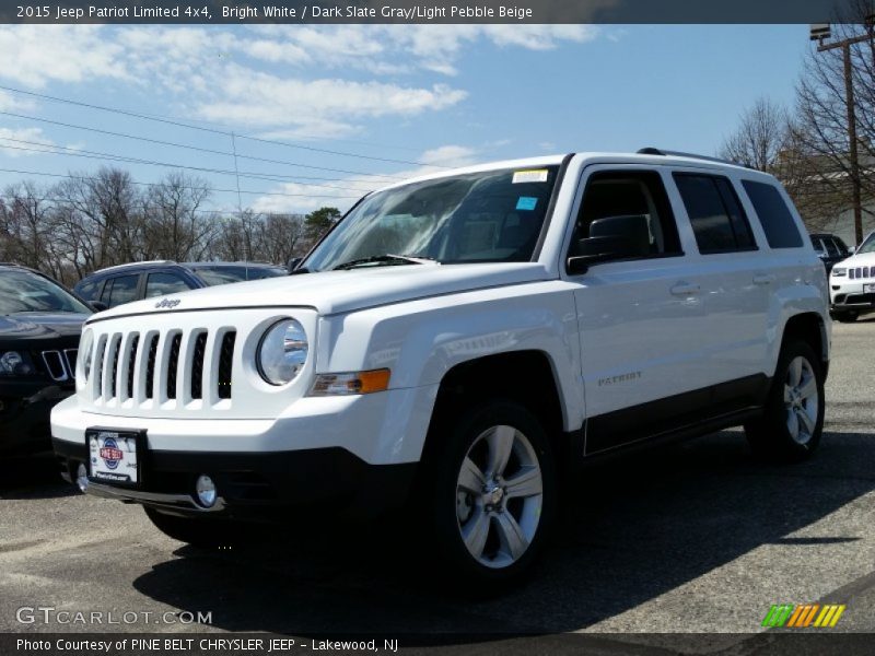 Bright White / Dark Slate Gray/Light Pebble Beige 2015 Jeep Patriot Limited 4x4
