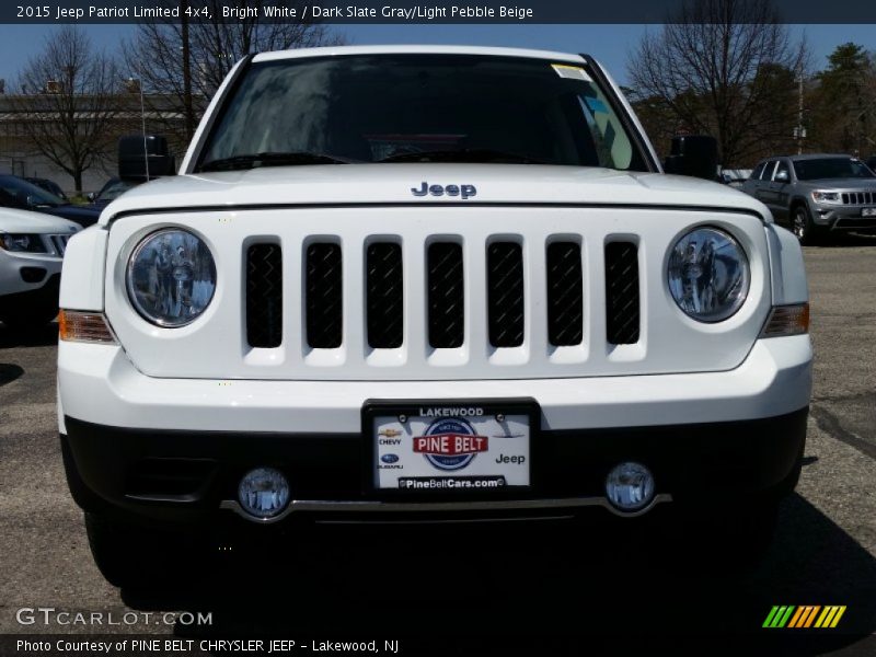 Bright White / Dark Slate Gray/Light Pebble Beige 2015 Jeep Patriot Limited 4x4