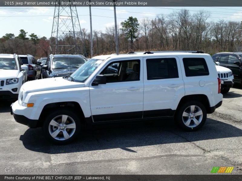 Bright White / Dark Slate Gray/Light Pebble Beige 2015 Jeep Patriot Limited 4x4