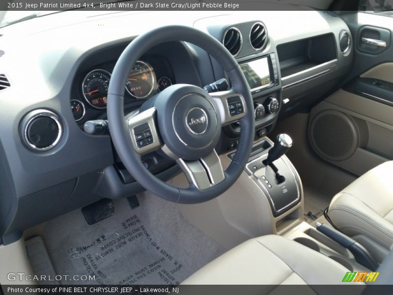 Bright White / Dark Slate Gray/Light Pebble Beige 2015 Jeep Patriot Limited 4x4