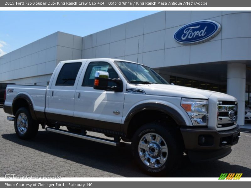 Oxford White / King Ranch Mesa Antique Affect/Adobe 2015 Ford F250 Super Duty King Ranch Crew Cab 4x4