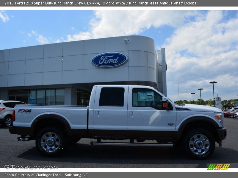 Oxford White / King Ranch Mesa Antique Affect/Adobe 2015 Ford F250 Super Duty King Ranch Crew Cab 4x4