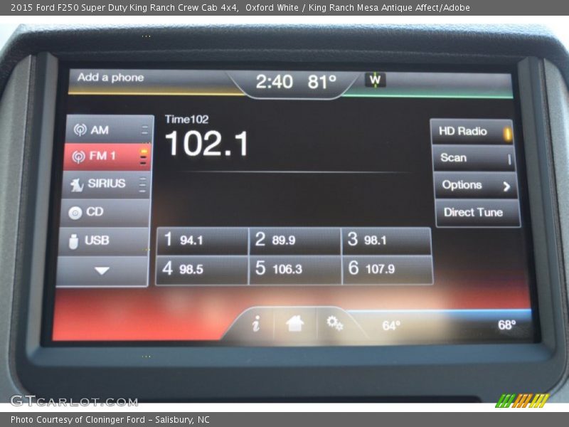 Oxford White / King Ranch Mesa Antique Affect/Adobe 2015 Ford F250 Super Duty King Ranch Crew Cab 4x4