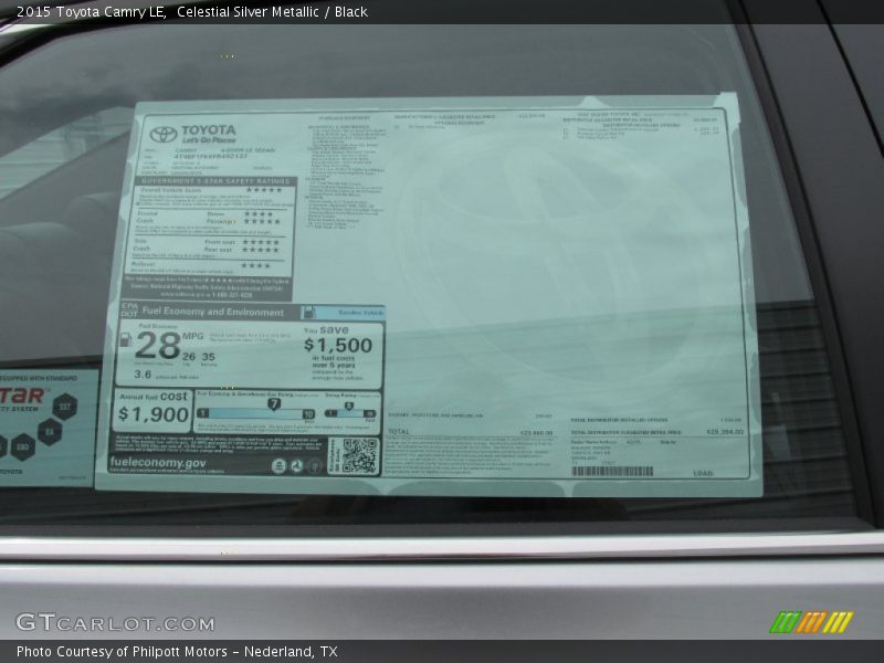 Celestial Silver Metallic / Black 2015 Toyota Camry LE