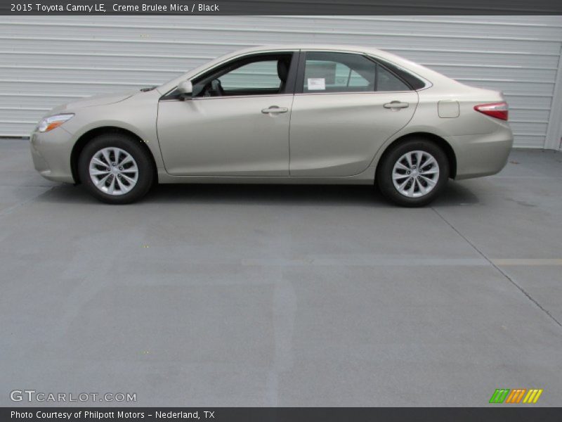 Creme Brulee Mica / Black 2015 Toyota Camry LE