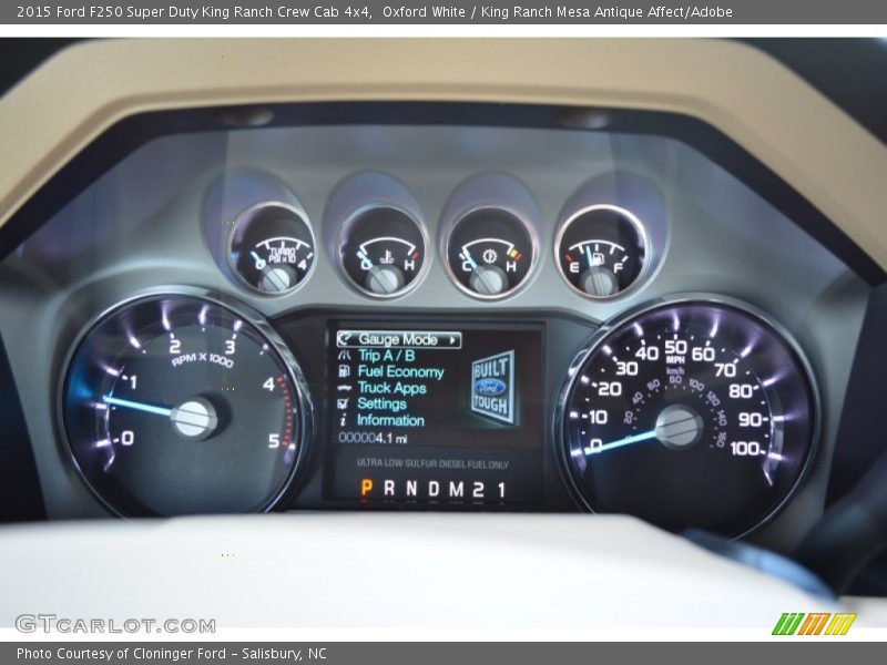 Oxford White / King Ranch Mesa Antique Affect/Adobe 2015 Ford F250 Super Duty King Ranch Crew Cab 4x4