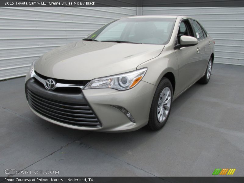 Creme Brulee Mica / Black 2015 Toyota Camry LE