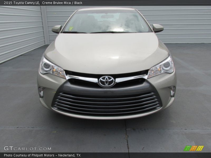 Creme Brulee Mica / Black 2015 Toyota Camry LE