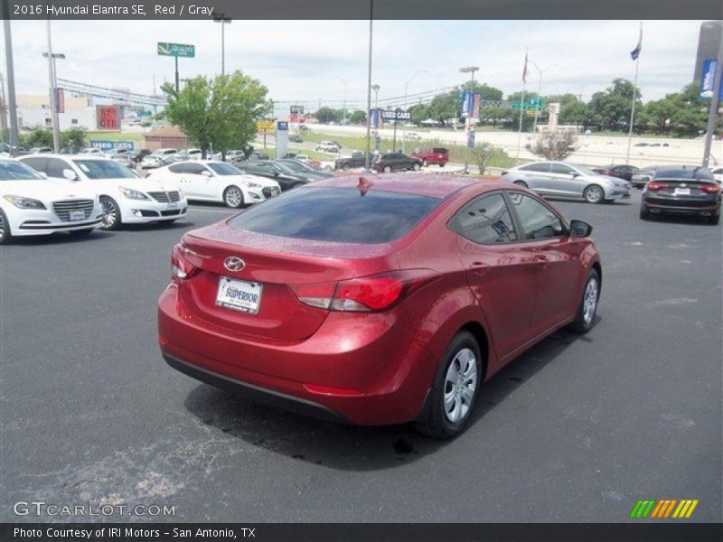 Red / Gray 2016 Hyundai Elantra SE