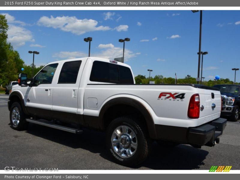 Oxford White / King Ranch Mesa Antique Affect/Adobe 2015 Ford F250 Super Duty King Ranch Crew Cab 4x4