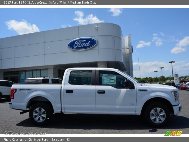 Oxford White / Medium Earth Gray 2015 Ford F150 XL SuperCrew