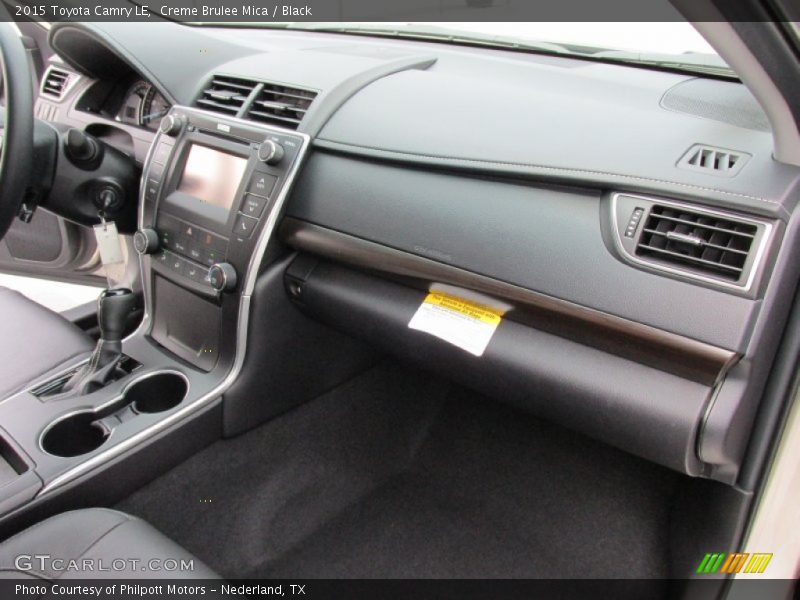 Creme Brulee Mica / Black 2015 Toyota Camry LE