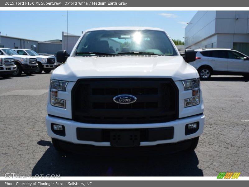 Oxford White / Medium Earth Gray 2015 Ford F150 XL SuperCrew