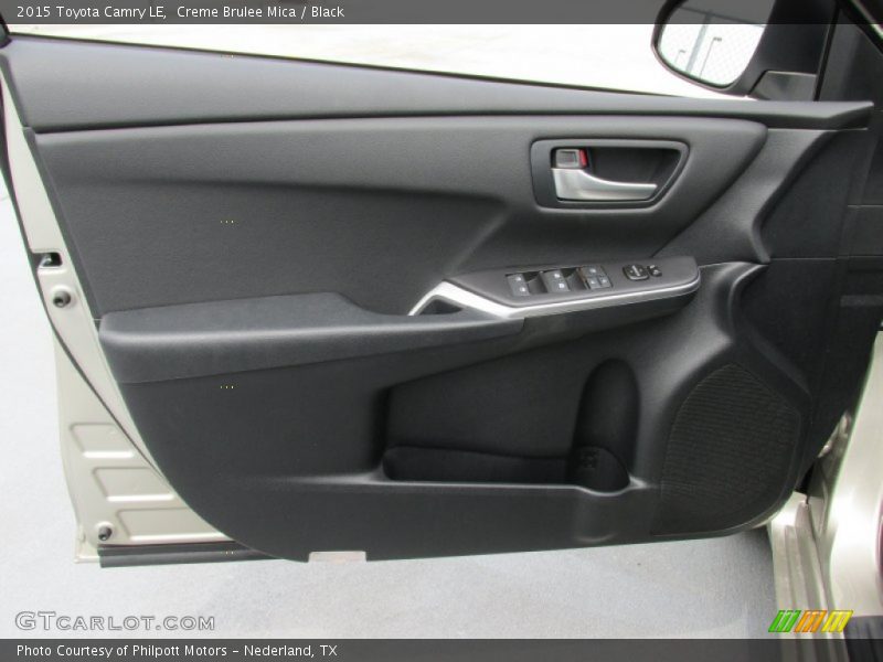 Creme Brulee Mica / Black 2015 Toyota Camry LE