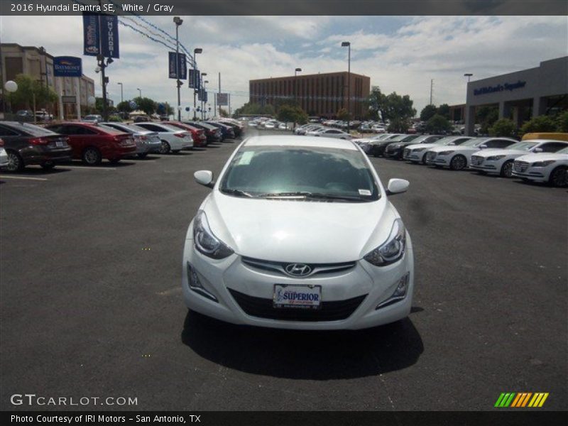 White / Gray 2016 Hyundai Elantra SE