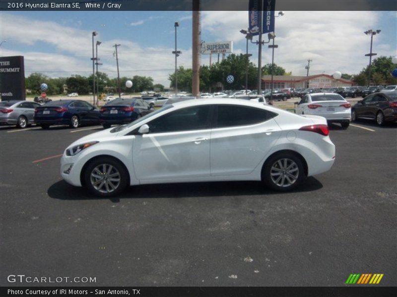 White / Gray 2016 Hyundai Elantra SE