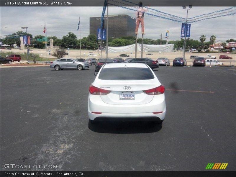 White / Gray 2016 Hyundai Elantra SE