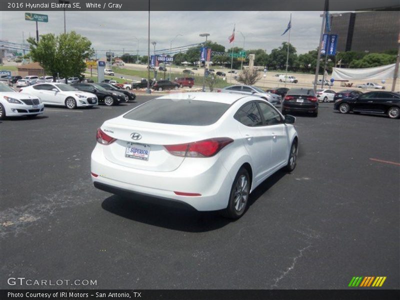 White / Gray 2016 Hyundai Elantra SE