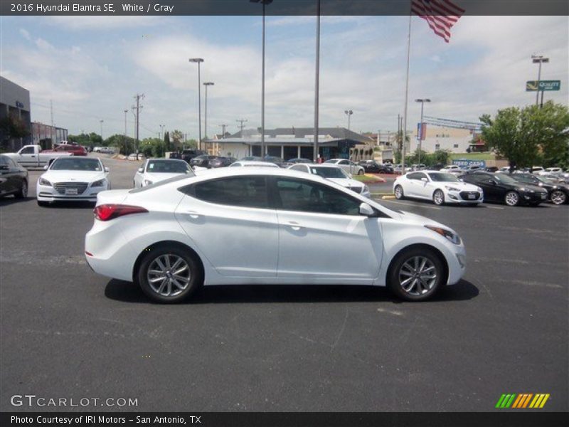 White / Gray 2016 Hyundai Elantra SE