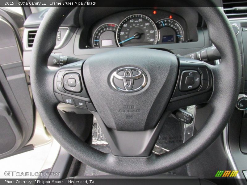 Creme Brulee Mica / Black 2015 Toyota Camry LE