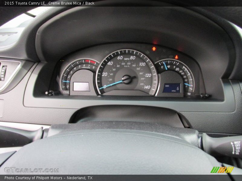 Creme Brulee Mica / Black 2015 Toyota Camry LE