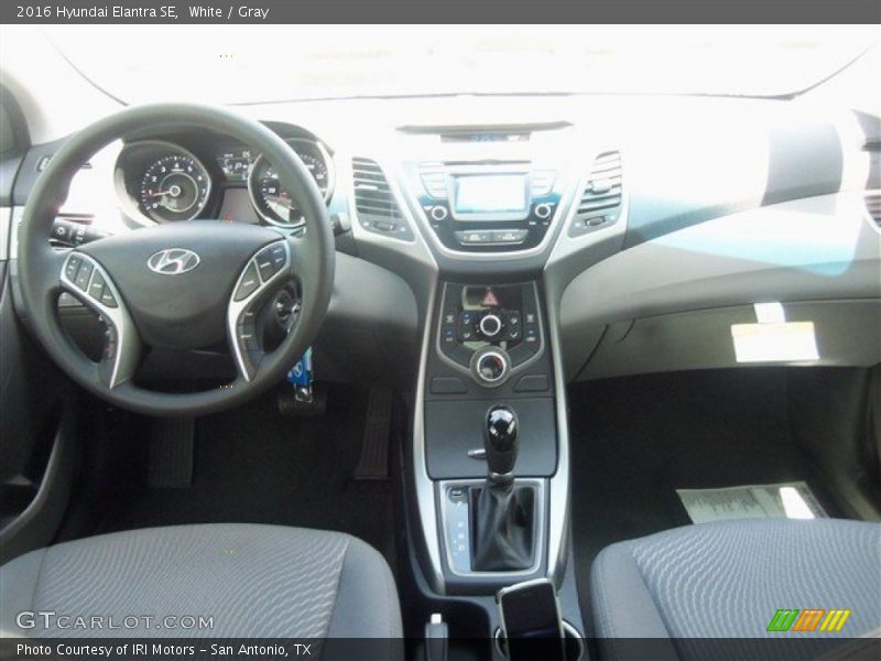 White / Gray 2016 Hyundai Elantra SE