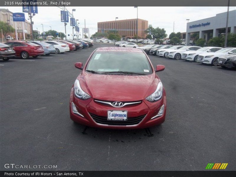 Red / Beige 2016 Hyundai Elantra SE